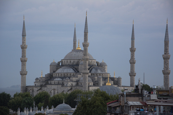 Kék mecset megtekintése, Isztambul, este - Fotó, kép