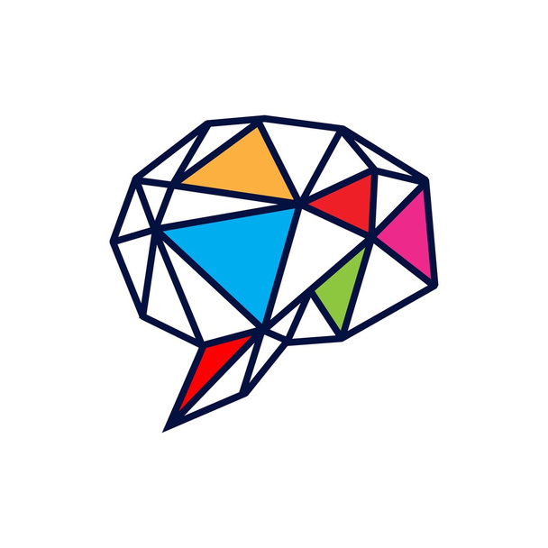 Vorlage Gehirn-Logo - Vektor, Bild
