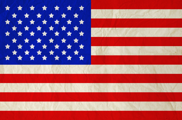 United States of America flag on old vintage paper - Photo, Image