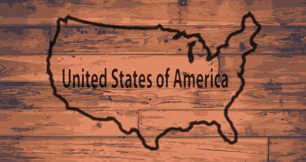ΗΠΑ χάρτη μάρκα - Διάνυσμα, εικόνα