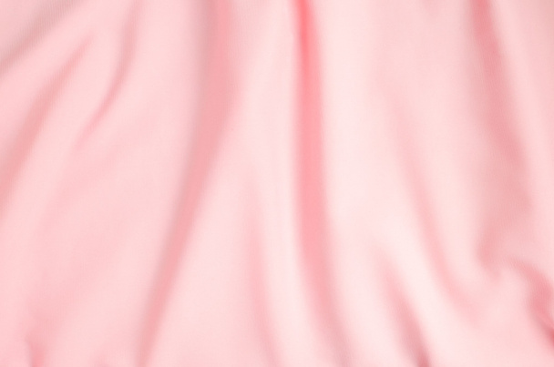 Crumpled pink fabric texture background - Foto, afbeelding