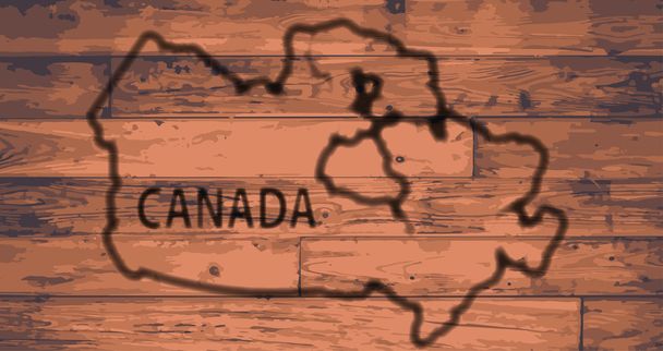 Kanada-Karte Marke - Vektor, Bild