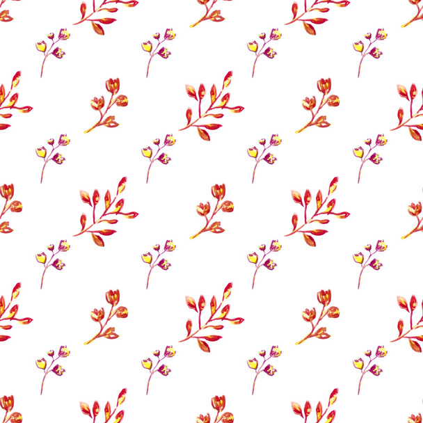Naadloos patroon met aquarelbladeren - Vector, afbeelding