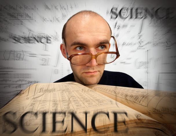 Pensive scientific mathematician - Photo, Image