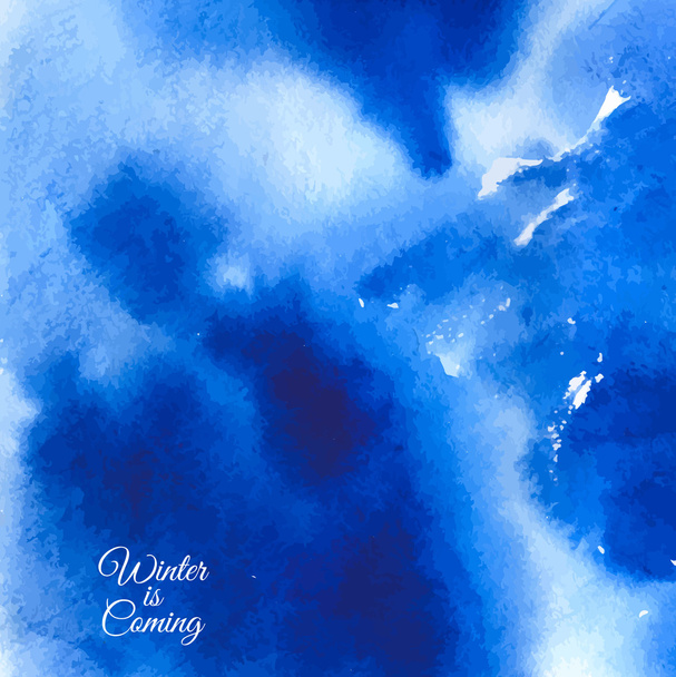 hand painted blue watercolor background. - Vector, Image
