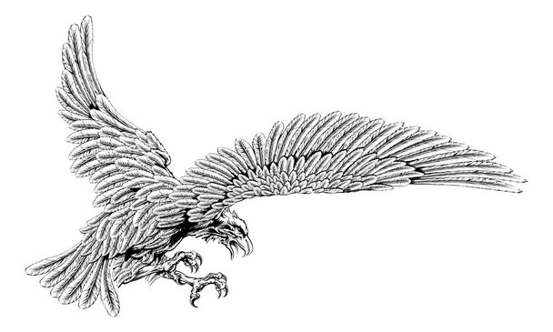 Swooping eagle - Vektör, Görsel