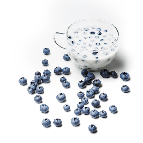 Blueberries on white background - Zdjęcie, obraz