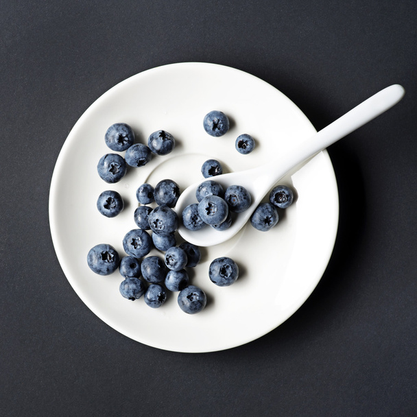 Blueberries on dark background - 写真・画像