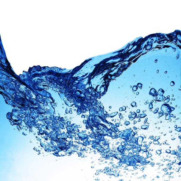 Sininen vesi kuplat - Valokuva, kuva