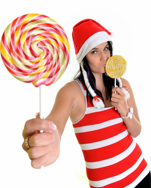 Santa Claus with a lollypop - Fotó, kép
