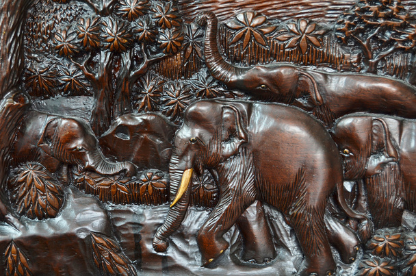 Ελέφαντας στην τέχνη ταϊλανδέζικο στιλ δάσος - Φωτογραφία, εικόνα