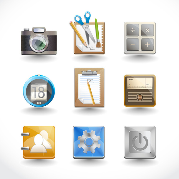 Icons set for user interface - Vektor, Bild