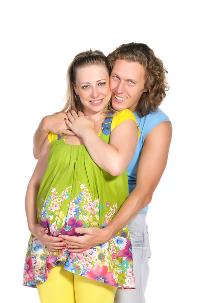 Divat pár várandós egy baba 3 - Fotó, kép