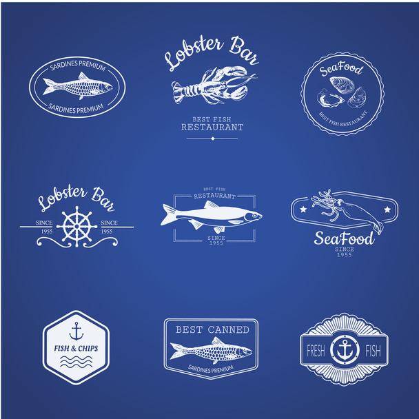 logo for fish restaurant or fish market - Vector, Imagen