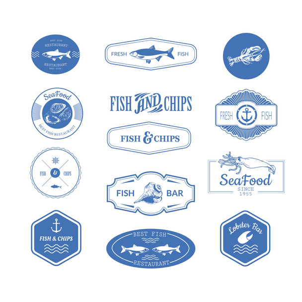 Logo for fish restaurant or market - Vetor, Imagem