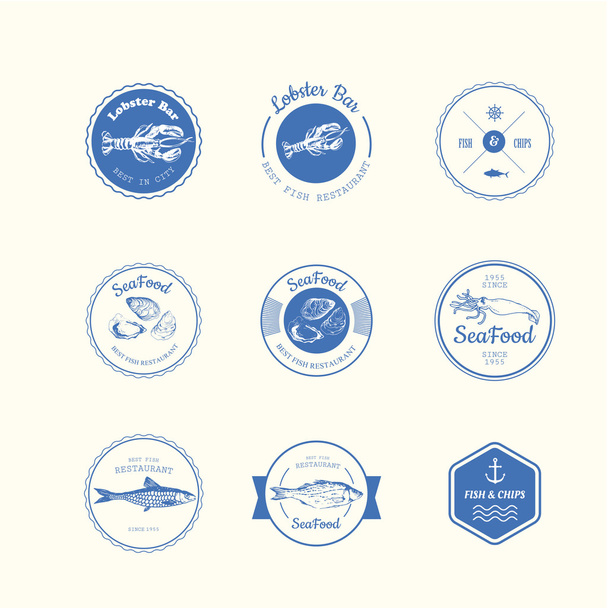 Логотип рыбного ресторана или рынка
 - Вектор,изображение