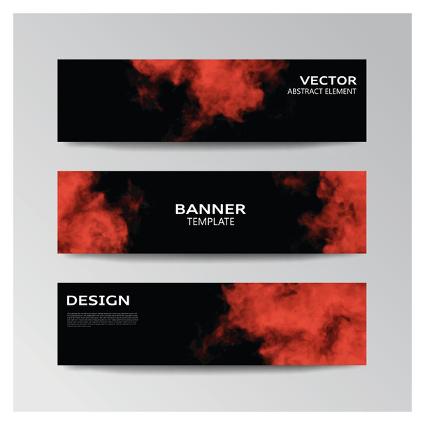 Plantilla de banner con formas ahumadas abstractas
 - Vector, Imagen