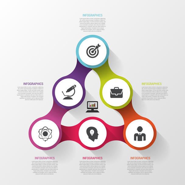 Infographic design template with circles. Business concept. Vector illustration - Vektor, kép