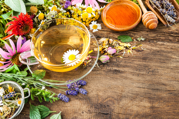 Herbal tea with honey - Фото, зображення