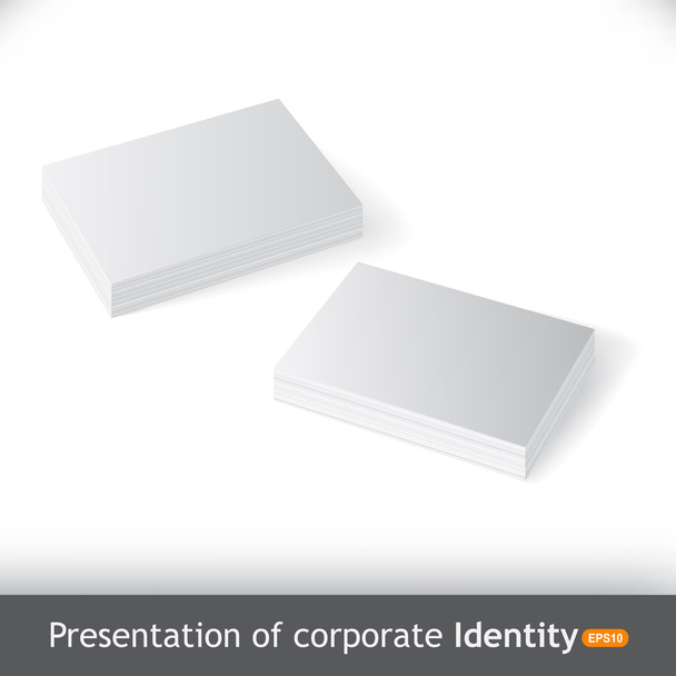 Stack of blank business cards - Vetor, Imagem