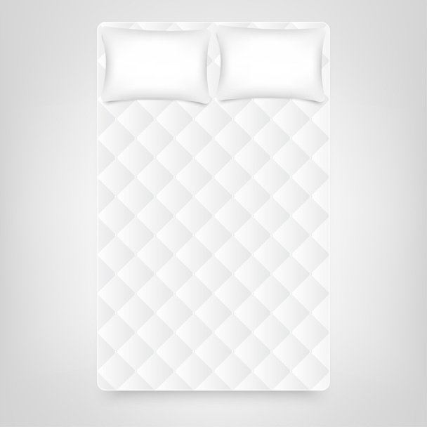 wo подушки на белом матрасе
 - Вектор,изображение
