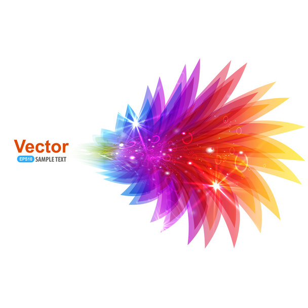 Colorful abstract flower - Vector, Imagen