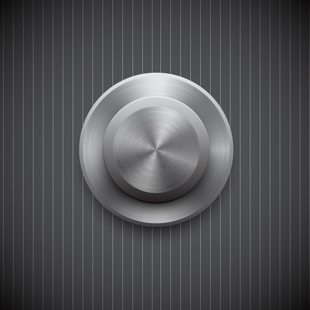 音量調節の金属ボタン - ベクター画像