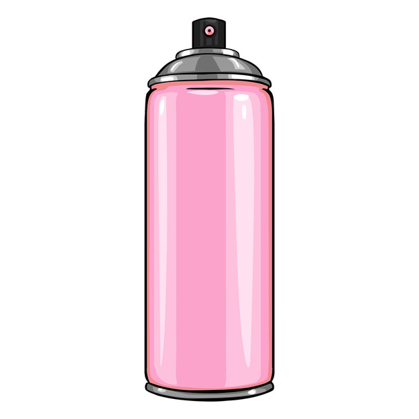 Aerosol Spray con Pintura Rosa
 - Vector, imagen