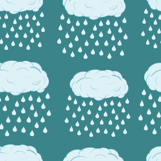 Άνευ ραφής βροχή σύννεφα - Διάνυσμα, εικόνα
