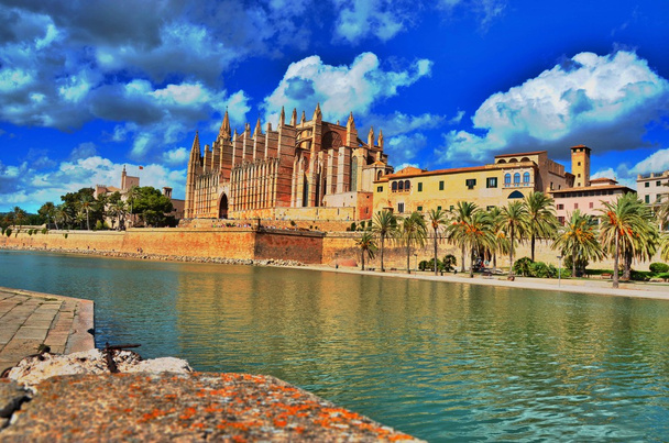 Palma de Mallorca - kathedraal Hdr - Foto, afbeelding