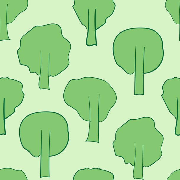 Άνευ ραφής πράσινα δέντρα - Διάνυσμα, εικόνα