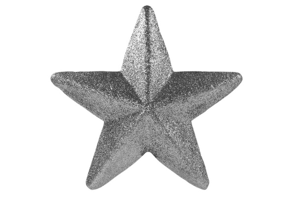 Silver Christmas star - Foto, afbeelding