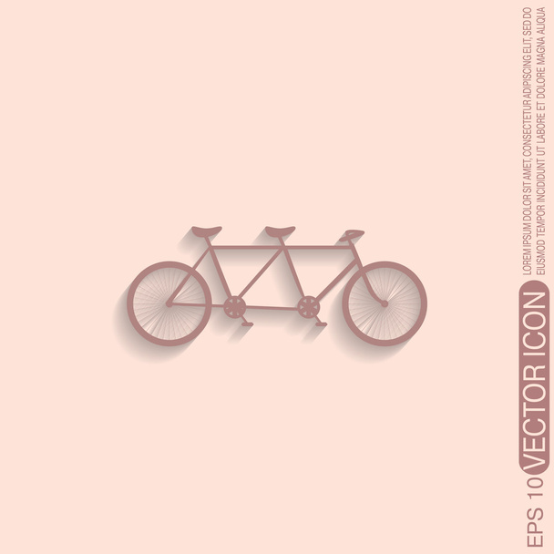 retro bicycle icon - Vector, Imagen