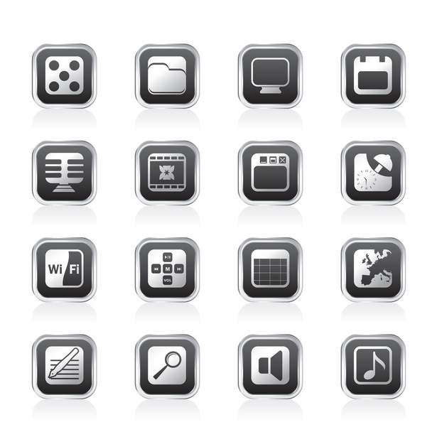 Phone Performance, Internet and Office Icons - Vecteur, image