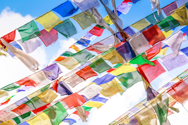 Colorful nepalese flags - Φωτογραφία, εικόνα
