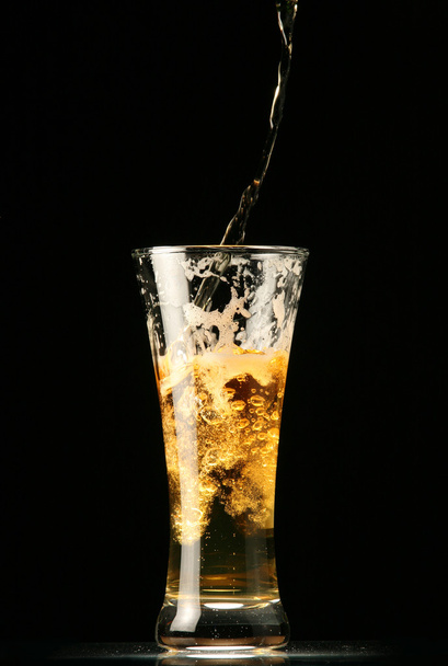 Beer pouring into glass - Photo, Image