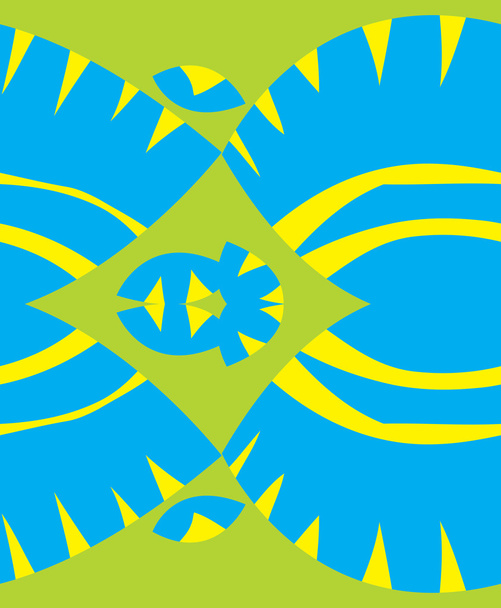 Žluté a modré Shell vzory - Vektor, obrázek