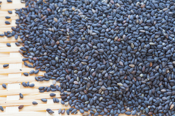 Czarne nasiona sezamu suche - Zdjęcie, obraz