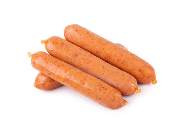 Sausages isolated on a white background - Photo, Image