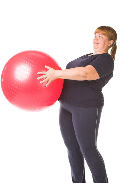 Fat woman fitness - Foto, Imagem