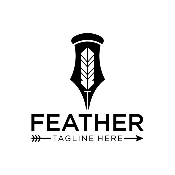 Feather Logo Template - Vector, Image