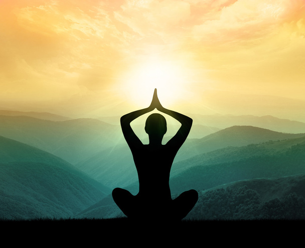 Yoga et méditation. Silhouette
. - Photo, image