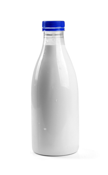 láhev prázdná mléka izolované na bílém - Fotografie, Obrázek