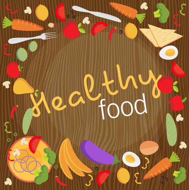Healthy food background - Διάνυσμα, εικόνα