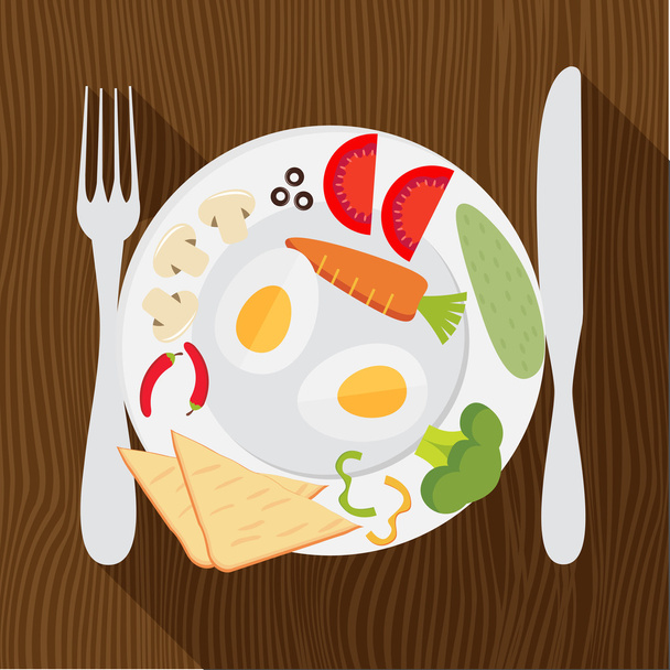zdrowe odżywianie, menu restauracji - Wektor, obraz
