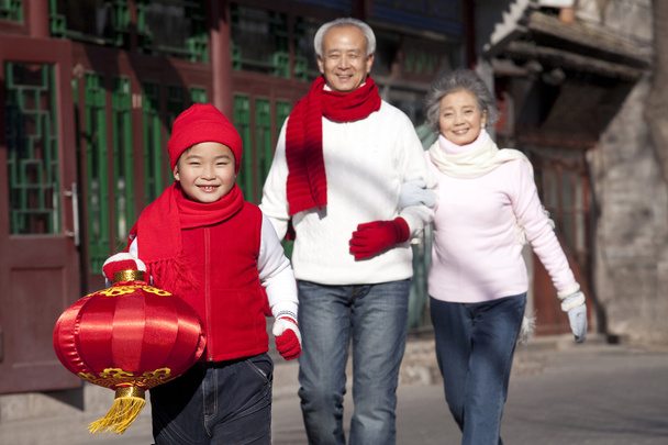 Rodina slaví čínský Nový rok - Fotografie, Obrázek