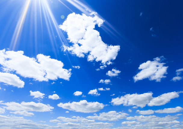 Blue sky with white clouds - Photo, image