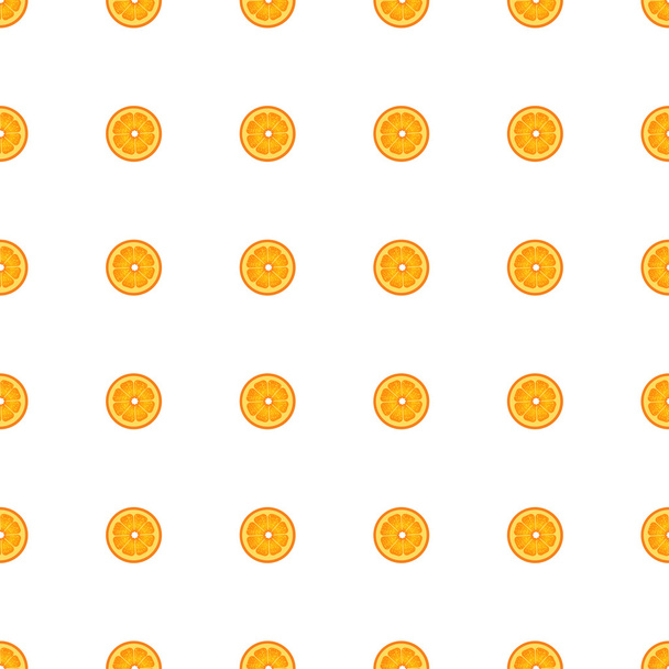 Pattern with slices of orange - Vector, Image