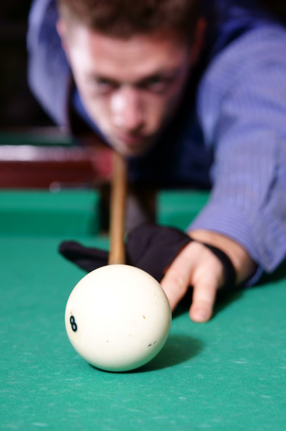 Billiard at table - Φωτογραφία, εικόνα