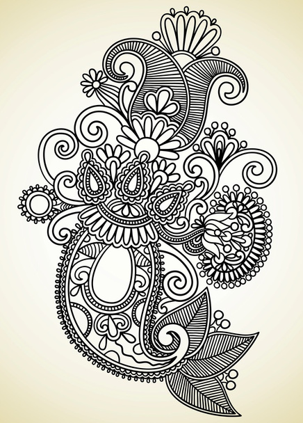 Ornate flower design - Vektori, kuva